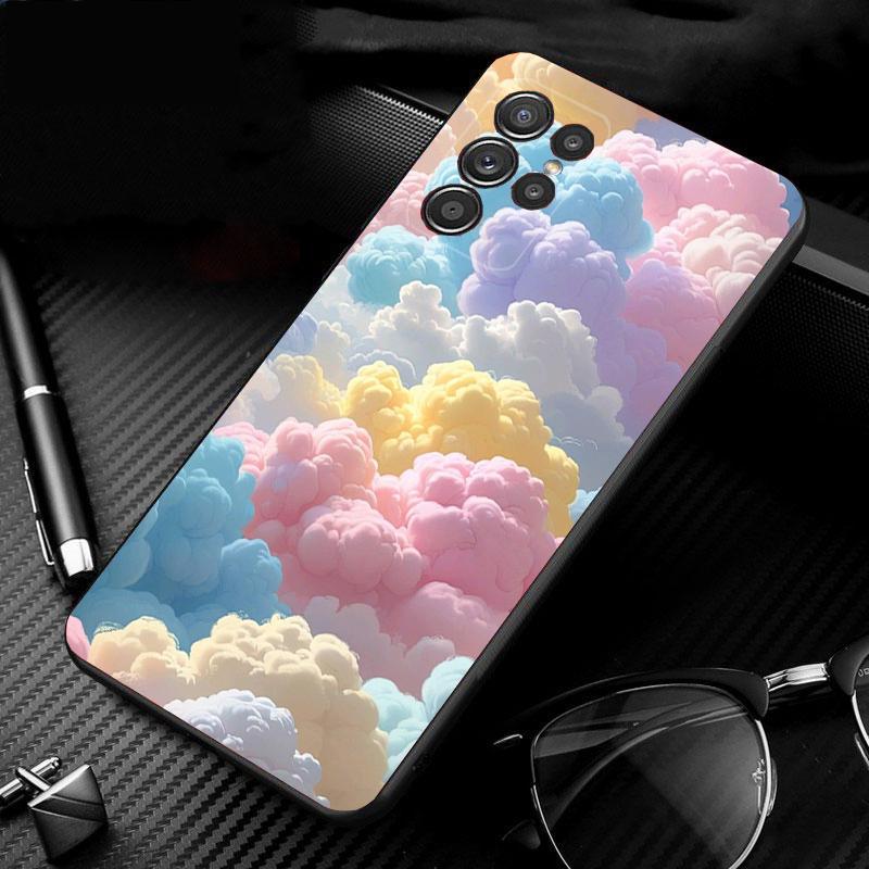 Phone Case For Samsung Galaxy S25 S24 S23 S22 S21 Ultra S24 S23 S22 S21 S25 Plus S24 S25 FE Rainbow Clouds