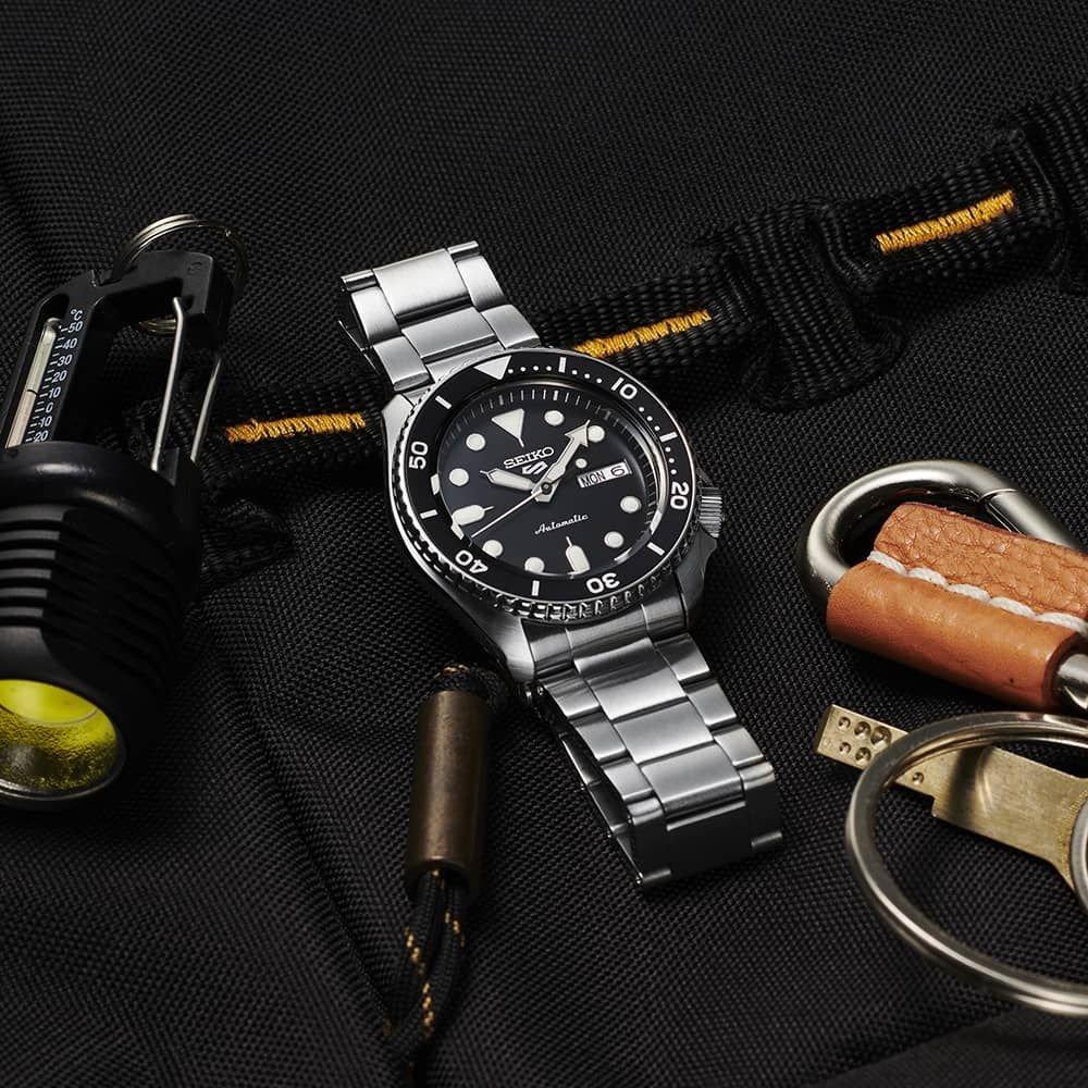 Seiko 5 Sports SRPD55K1 Czarna Tarcza Automatyczny Zegarek Męski