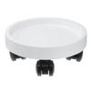 OUNONA Flower Pot Stand, Mobile Flower Stand, Pot Holder PlateRound, White, Floor Protection