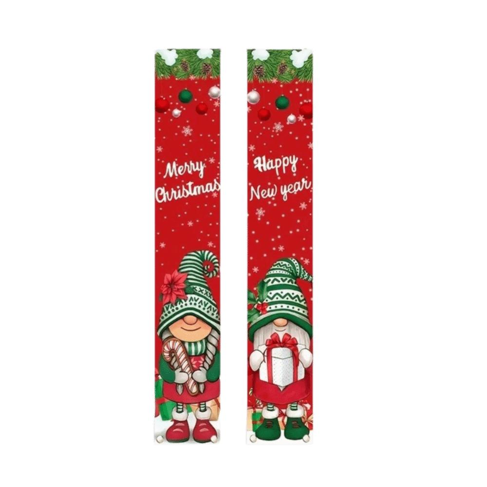 2D Flat Christmas Flag Banners Snowman Christmas Hanging Flag Door Couplets Banner Indoor Outdoor