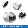 A ABSOPRO Wheel Lock Nuts Wheel Lock Lug Nuts Automotive Locking Nut Set M12x1.25 for Chevrolet, Trac Ker 1998-2004 Steel Silver Tone