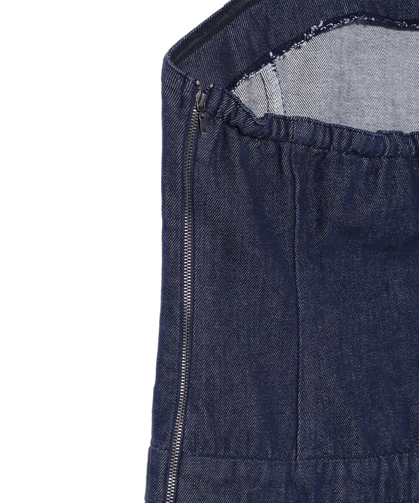 Yuhee Denim Tube Top Dress Blue
