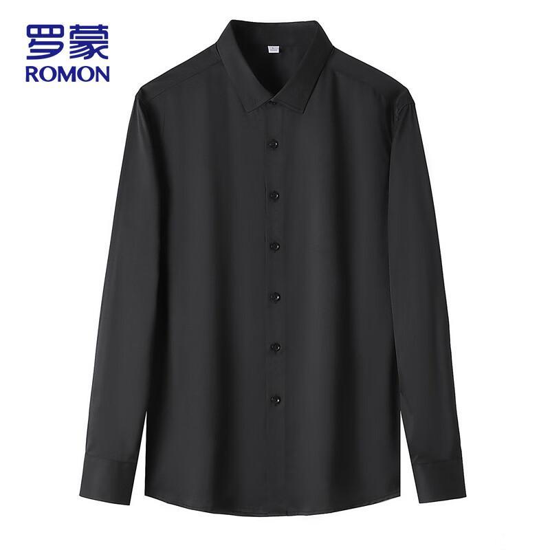 ROMON Men's Long Sleeve Business Casual Shirt