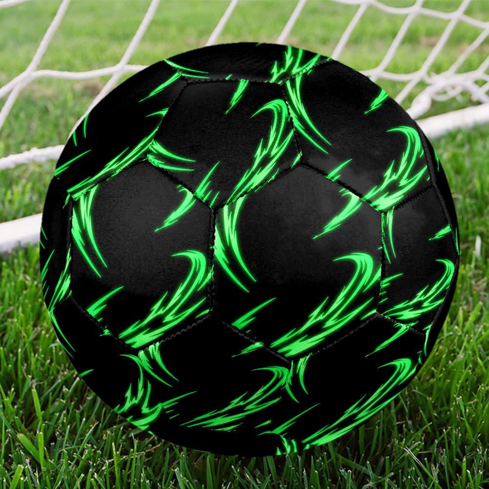 1pc Green Swirls Size 5 Soccer Ball Professional Match Training Football Indoor &Outdoor Sports Ball Lightweight Durable c6519