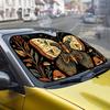Butterfly Floral Foldable Car Windshield Sunshade - Universal Fit