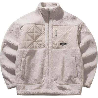 Life Series Stand Collar Zipper Loose Thick Casual Fleece Jacket Men Jacket 152548723-2