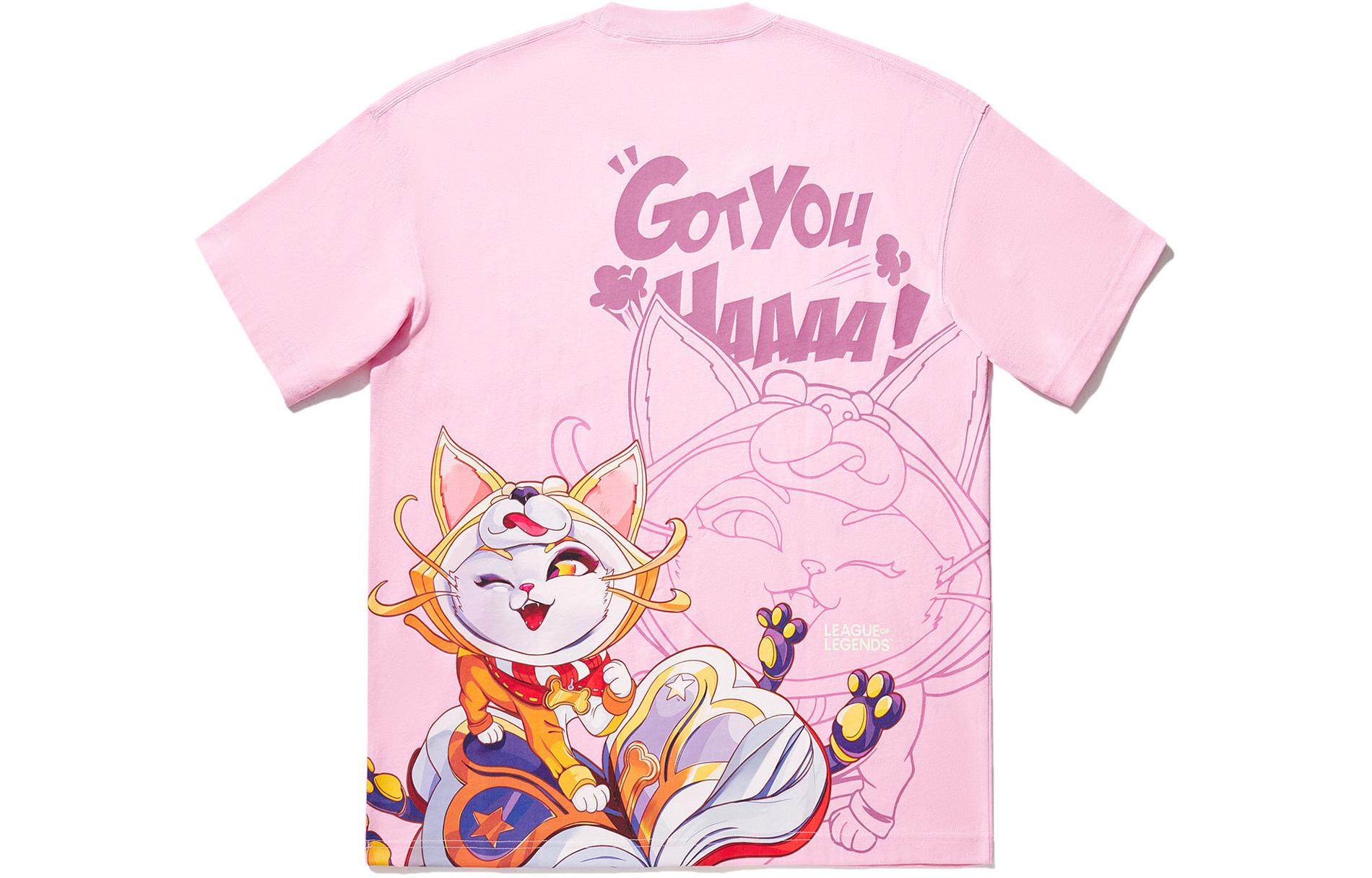 Li Ning x LEAGUE OF LEGENDS T Shirt Unisex Diamond Pink AHSU813-3 XL