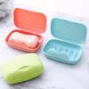 3pcs Portable Soap Dishes Soap Container with Cover Candy Color Bathroom Travel Home Plastic Soap Box Baby Bathroom Accessories