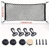 Car Trunk Storage Net Pickup Truck Stretchable Trunk Cargo Storage Organizer Net Nylon Plastic Truck Bed Nets with Hooks for Car SUV Truck