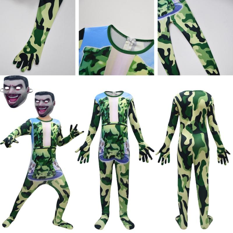 Cartoon Toilet Man Cosplay Costume With Mask Soft Fabric European Style Code 4733)