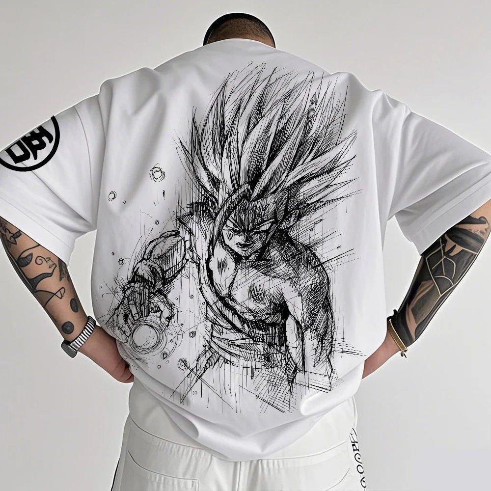 BenberFashion Dragon Ball Japan Anime Heren- en Dames T-shirts Son Goku 3D Print Jongens en Meisjes Ouder-kind Cosplay Sport Korte Mouw L