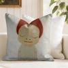 Yoshitomo NNara Movie Cushion Cover Natural Linen Double Sided Print  Throw Pillow Case for Sofa Couch Home Decor