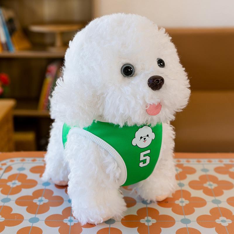 New baby children's sports teddy dog doll plush toy teddy dog doll birthday gift