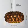 40CM Nordic Modern Style Pendant Light Ball Shade Wooden Pendant Lamp for Dining Living Room Indoor Home Decor E27 LED Lamp