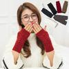 Women Warm Knitting Half Finger Gloves for Winter Wear