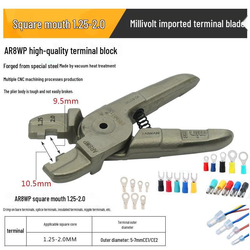 FUMA Pneumatic Terminal Crimping Tool – Cold Press Wire and Bare Terminal Pliers