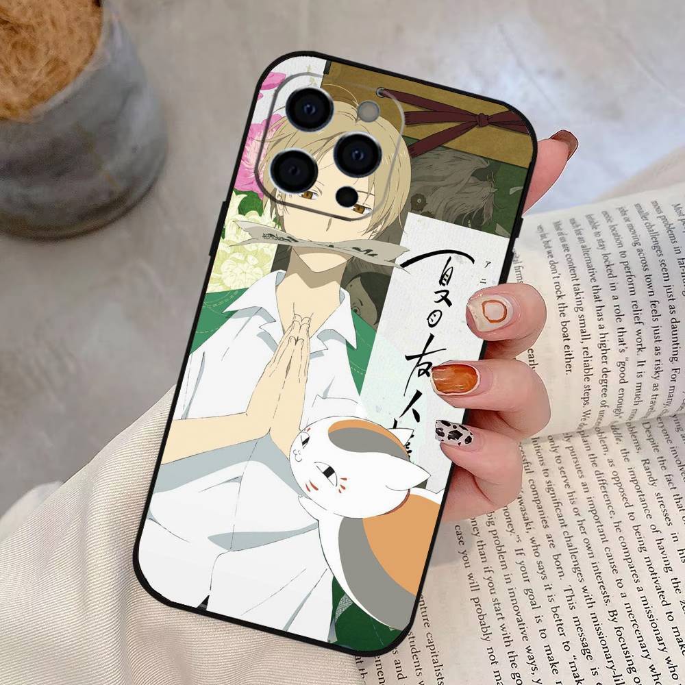 

Natsume s Book of Friends Takashi Natsume Phone Case For iPhone 17,16,15,14,13,12,11 Plus,Pro Max,XS,Soft Silicone Black Cover iPhone14Pro