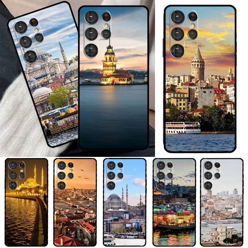 

Чехол для Samsung Galaxy S22 S21 Ultra Note 20 S8 S9 S10 Note 10 Plus S20 FE S21 FE, Турция, Стамбул, пейзажное здание