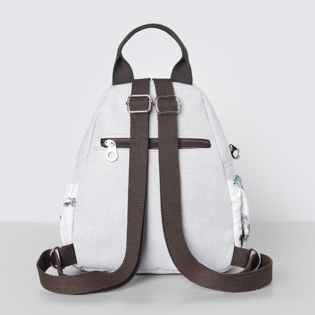 National Style Embroidered Double Shoulder Bag - Vintage and Artistic Women's Backpack for Light Travel and Carrying Books