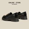 Winter versatile female style student black small leather shoes muffin platform single shoes female