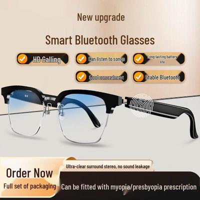 Smart Audio Bluetooth Glasses for Men & Women, Wireless Non-Bone Conduction, Myopia-Compatible, Photochromic, for Music & Calls