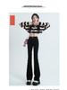Women's High Waist Slimming Petite Micro Flare Denim Pants - Black, Autumn/Winter 2023 Collection