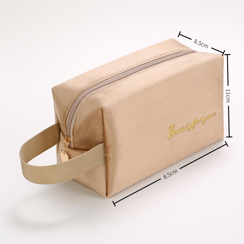 Velvet Makeup Bag Set: High-Capacity, Four-Piece Luxury Cosmetics Storage