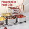 6/8 Grids Stainless Steel Seasoning Container Seal Lid Design Prevents Crosses Flavoring For Organized Kitchens