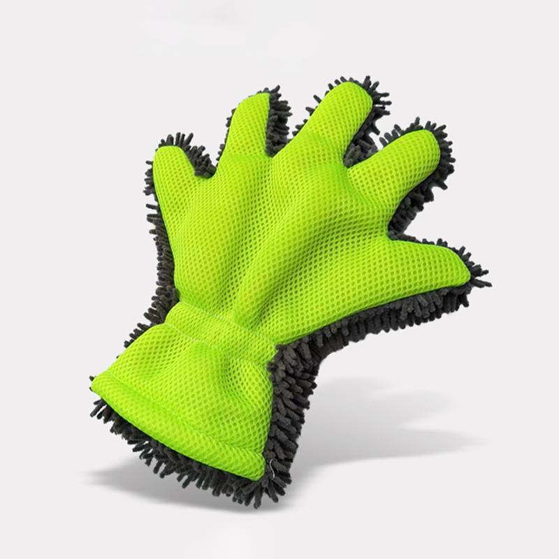 Car Premium Washing Gloves Waterproof Microfiber Chenille Gloves    Detailing Sponge Brush Auto Care Double-faced Glove