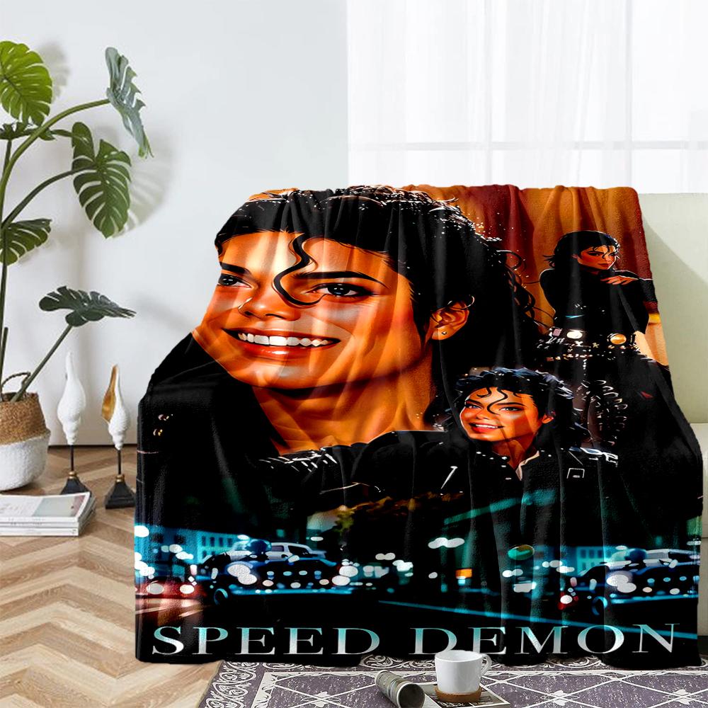 Michael Jackson Theme Printed Blanket - Perfect for Couch, Bed, Travel & Outdoor Use | Machine Washable, Cozy & Durable.
