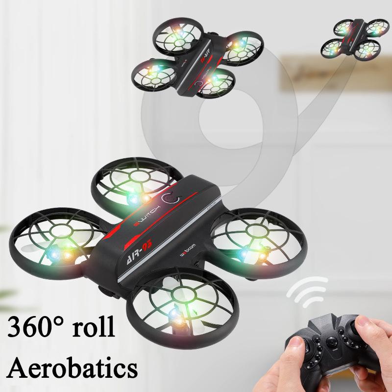 Mini RC Drone Airplane Helicopter UFO Infraed Remote Control Light Aircraft Electronic Model Quadcopter Drone Christmas Toys Gif