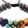 Beads Simple Fashionable Colorful Adjustable Double Braided Couple Stone Bracelet Stone Bracelet
