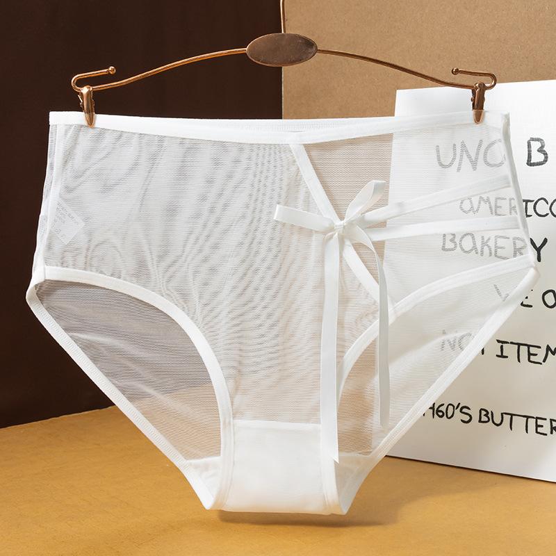 Lady Summer New Style Sweet Butterfly Hollow Net Gauze Sexy Perspective Low Waist Triangle Briefs