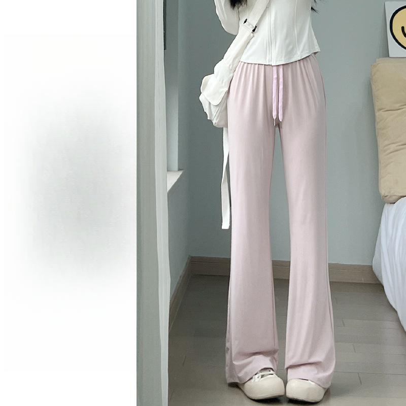 Солнцезащитные расклешенные брюки женские летние тонкие новые облегающие и тонкие свободные брюки с высокой талией S