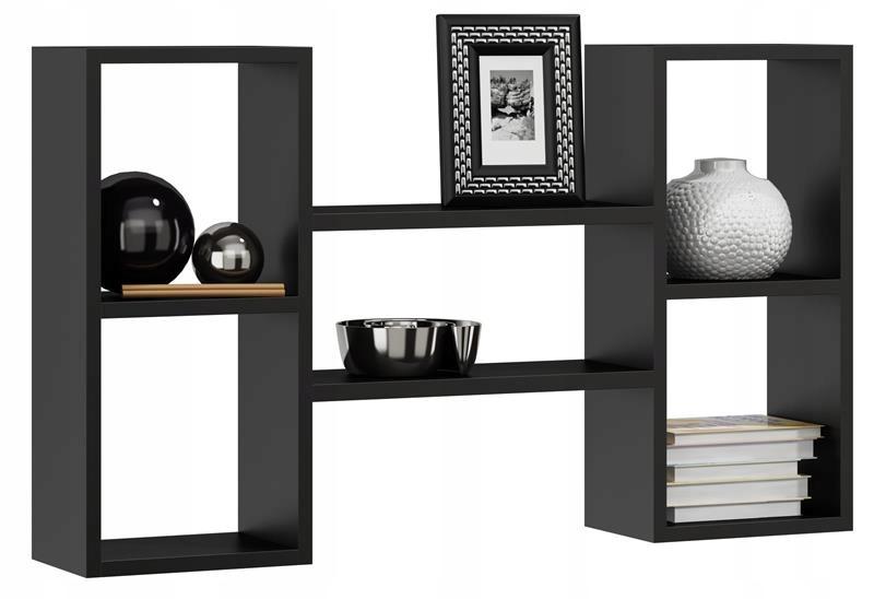 Polon Hanging Shelf Black Bookcase Photos Books