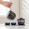 Portable Rough Ceramic Travel Tea Set