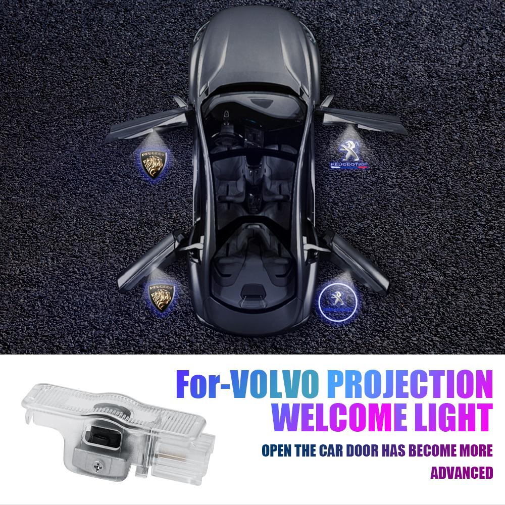 for Peugeot 407 CRZ 508 2010 X2011 HD Car Door Emblem Welcome Lights LED Auto Laser Projector Light Badge Decoration Accessories
