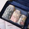 5pcs Waterproof Daisy Storage Bag with Drawcord Cuffs  Large Capacity Clothes Shoes Organizer Portable Towel Makeup Toiletry Bags