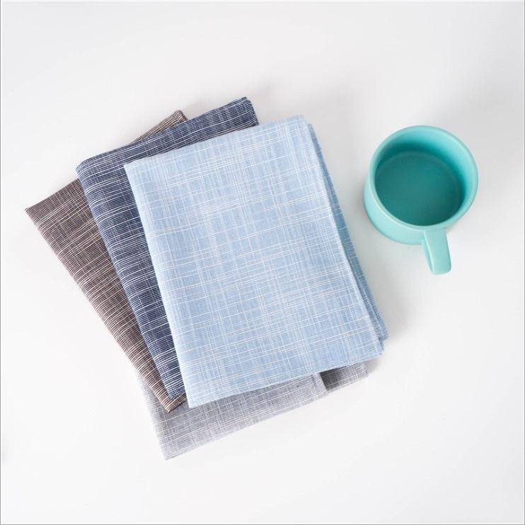 4 unidades/lote Servilletas de Color Liso con Raya Servilletas de Lino para Cena 30*40cm para Fiesta Boda