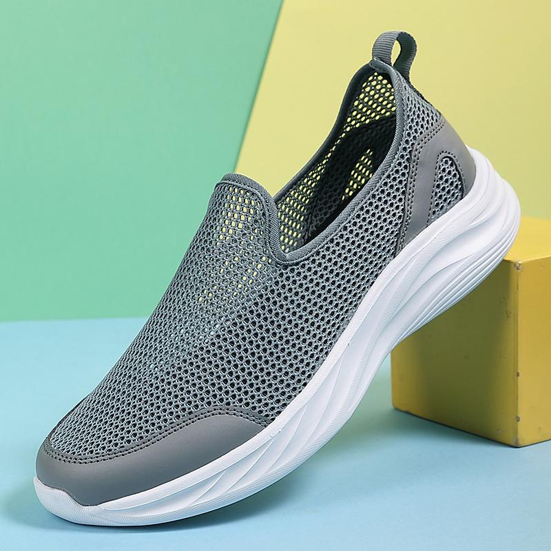 Large size new lazy hollow breathable mesh shoes low top foot cover casual sports shoes