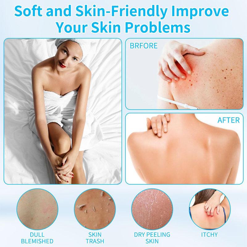 3Pcs African Exfoliating Net Sponge Back Scrubber for Shower, Long Wash Loofah