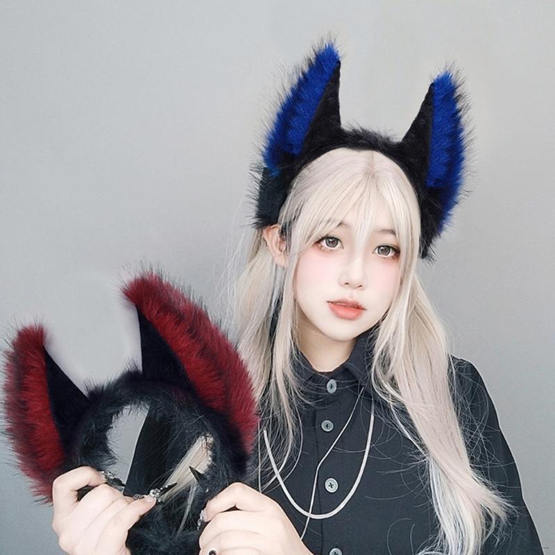 Wolfsohr Haarband Weicher Tierohr Haarreif Haarstyling-Accessoire Für Halloween Anime Kostüm Party Rollenspiel Kopfschmuck