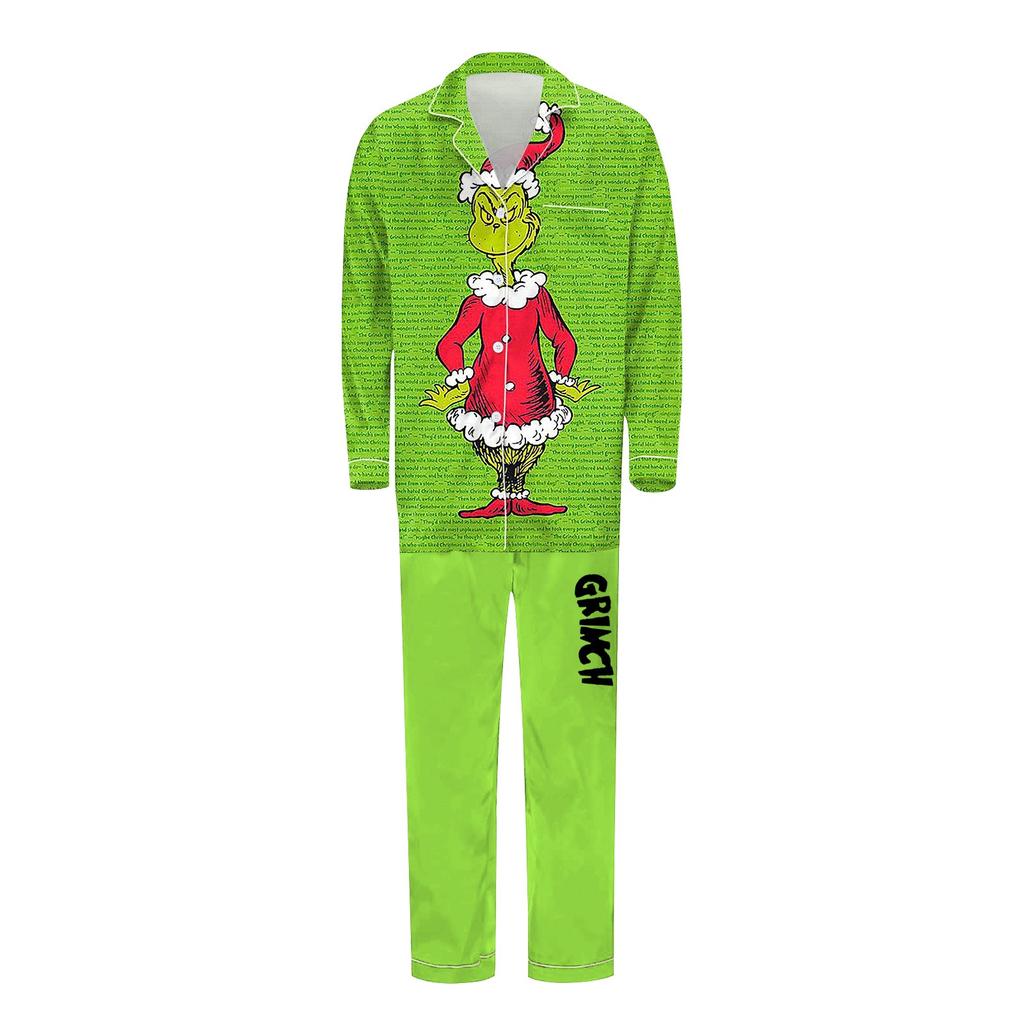 Christmas Print Cute Family Set Pajamas, Home Clothes, Family Set Long Sleeve Top Pants Set