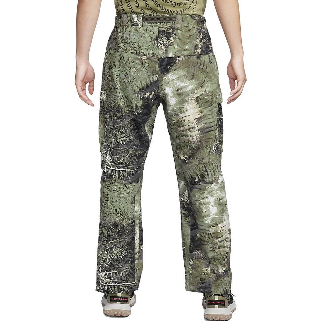 Nike Acg Smith Summit Cargo Print Pants With Multiple Pockets Men Bottoms Olive-Green FB8200-386