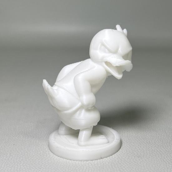 3D Printed Duck Statue Funny Desk Ornament Mini Yellow & White Cute Figurine for Office Desk Decor Gift for Coworkers Desktop Accessories
