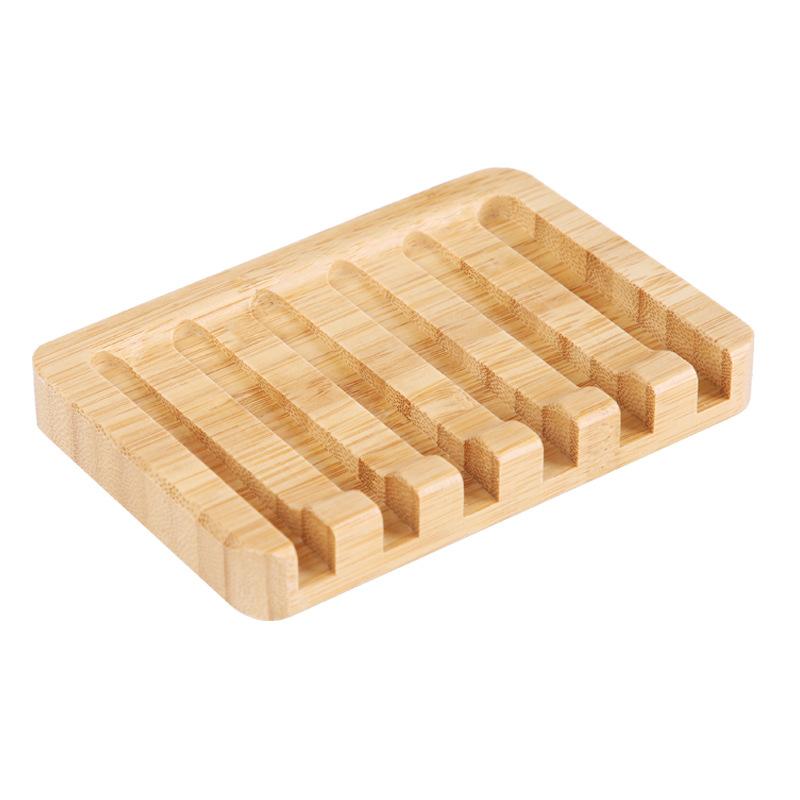 

Bamboo Wooden Soap Dish with Slanted Waterfall Design Bar Soap Holder Soap Saver for Shower, Bathroom, Sink, Kitchen, Countertop
