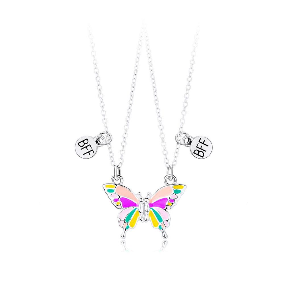 Magnetic Butterfly Necklace Set - BFF Best Friend Jewelry