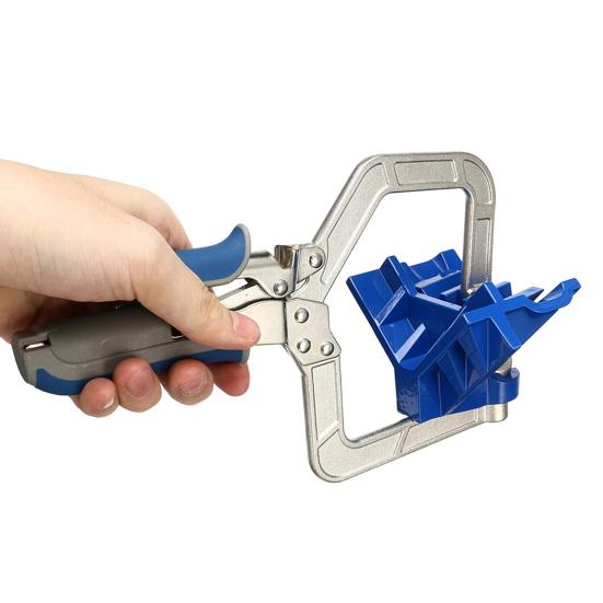 90-Degree Corner Clamp Ergonomic Handle Adjustable Thickness Multipurpose Handheld Right Angle Clamp Woodworking Tool