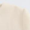 Women Fashion Autumn Winter Single-breasted Textured Round Neck Flip Pocket Short Jacket Coat Chic Ladies Tops Mujer