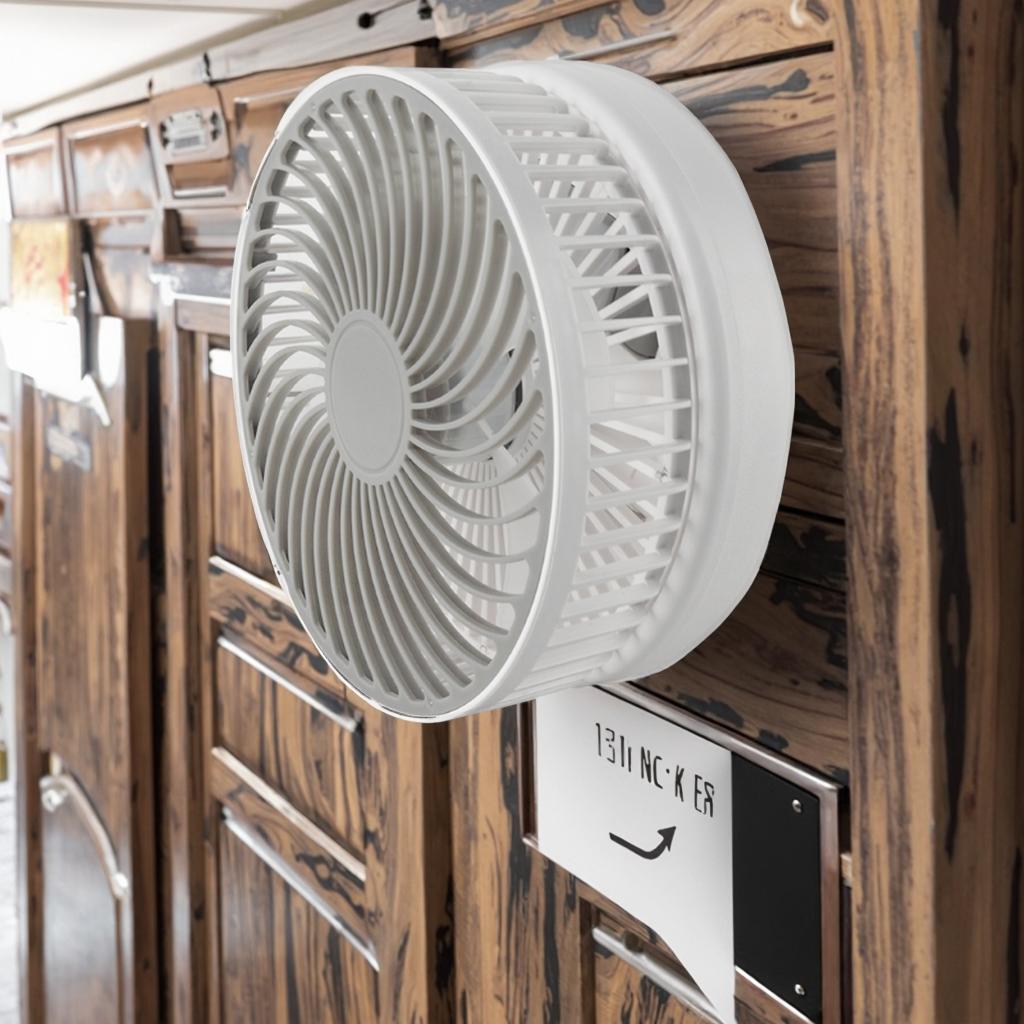 Compact Portable Solar Fan with High Airflow and Quiet Lighting Feature usb
